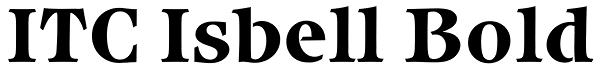 ITC Isbell Bold Font