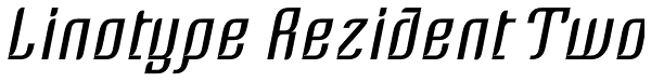 Linotype Rezident Two Font