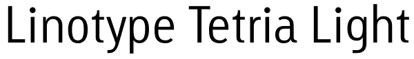 Linotype Tetria Light Font