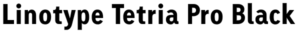 Linotype Tetria Pro Black Font