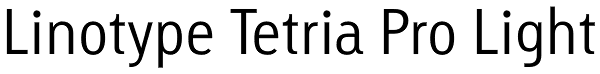 Linotype Tetria Pro Light Font