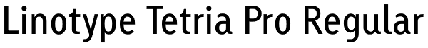 Linotype Tetria Pro Regular Font