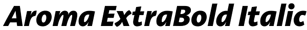 Aroma ExtraBold Italic Font