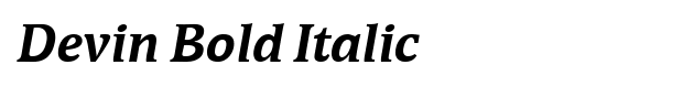 Devin Bold Italic Font