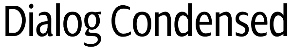 Dialog Condensed Font