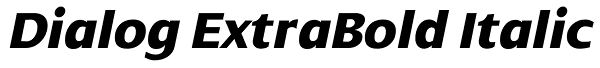 Dialog ExtraBold Italic Font