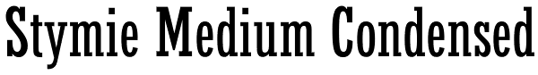 Stymie Medium Condensed Font