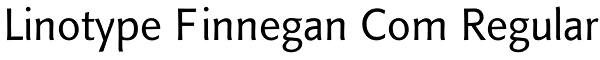 Linotype Finnegan Com Regular Font