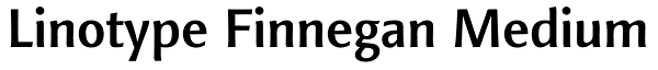 Linotype Finnegan Medium Font