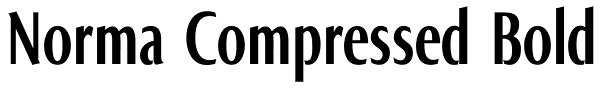 Norma Compressed Bold Font