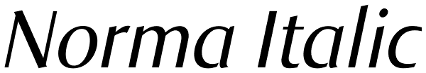 Norma Italic Font