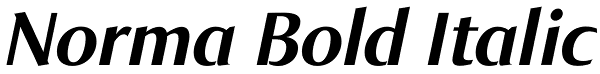 Norma Bold Italic Font