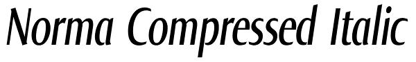 Norma Compressed Italic Font