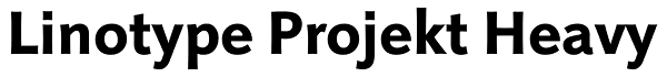 Linotype Projekt Heavy Font