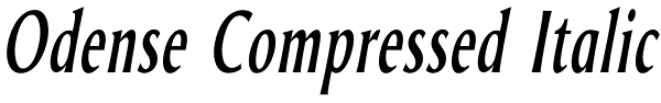 Odense Compressed Italic Font