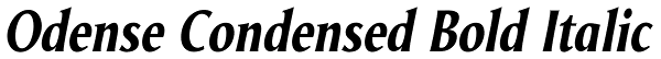 Odense Condensed Bold Italic Font