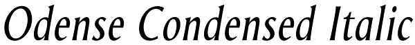 Odense Condensed Italic Font