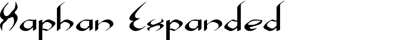 Xaphan Expanded Font