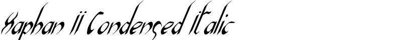 Xaphan II Condensed Italic Font