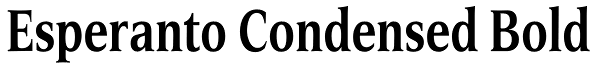 Esperanto Condensed Bold Font