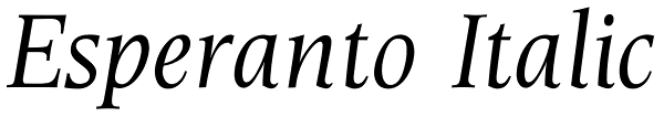 Esperanto Italic Font