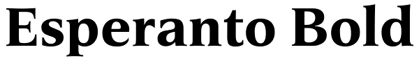 Esperanto Bold Font