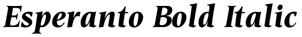 Esperanto Bold Italic Font