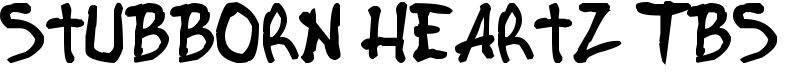 Stubborn Heartz TBS Font