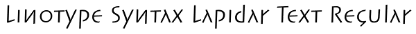 Linotype Syntax Lapidar Text Regular Font