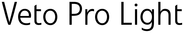 Veto Pro Light Font