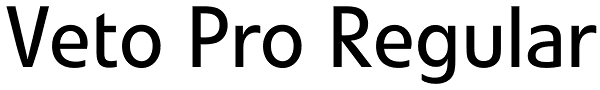 Veto Pro Regular Font