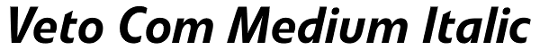 Veto Com Medium Italic Font