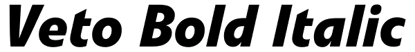 Veto Bold Italic Font