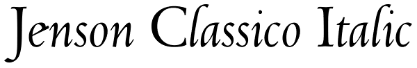 Jenson Classico Italic Font