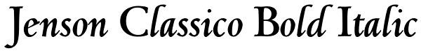 Jenson Classico Bold Italic Font