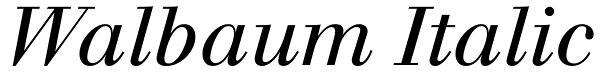 Walbaum Italic Font