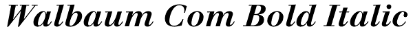 Walbaum Com Bold Italic Font