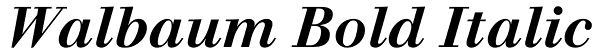 Walbaum Bold Italic Font