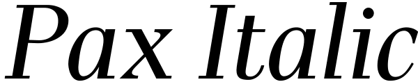 Pax Italic Font