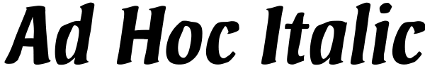 Ad Hoc Italic Font