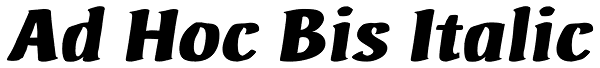 Ad Hoc Bis Italic Font