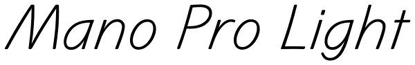 Mano Pro Light Font