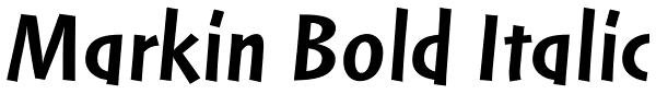 Markin Bold Italic Font