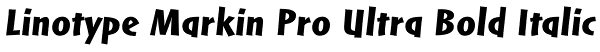 Linotype Markin Pro Ultra Bold Italic Font