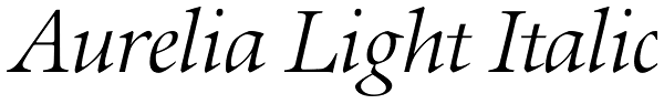 Aurelia Light Italic Font