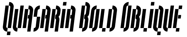 Quasaria Bold Oblique Font