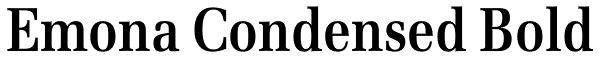 Emona Condensed Bold Font