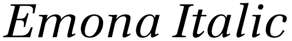 Emona Italic Font