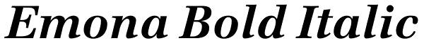 Emona Bold Italic Font