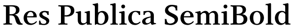 Res Publica SemiBold Font